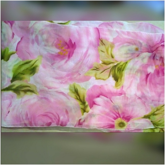 Bobbie Rose Pink Foral Scarf - Picture 4 of 6